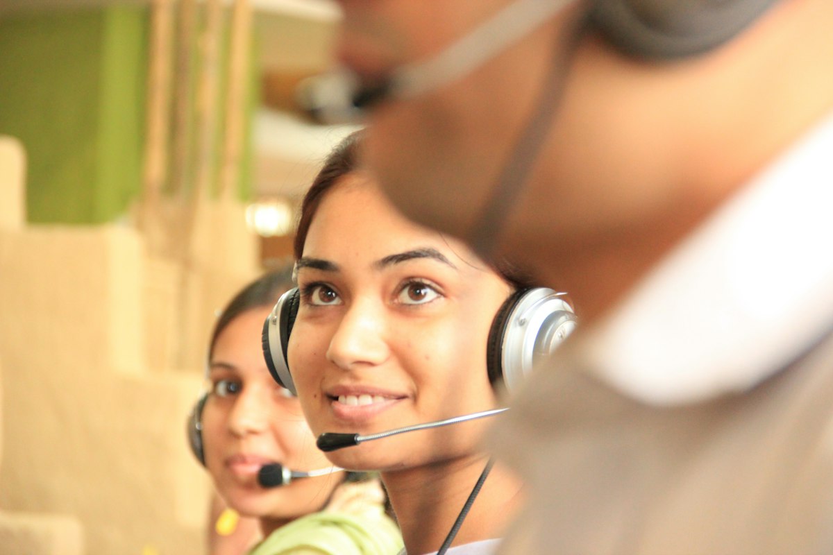 Friendly customer support team helping website clients