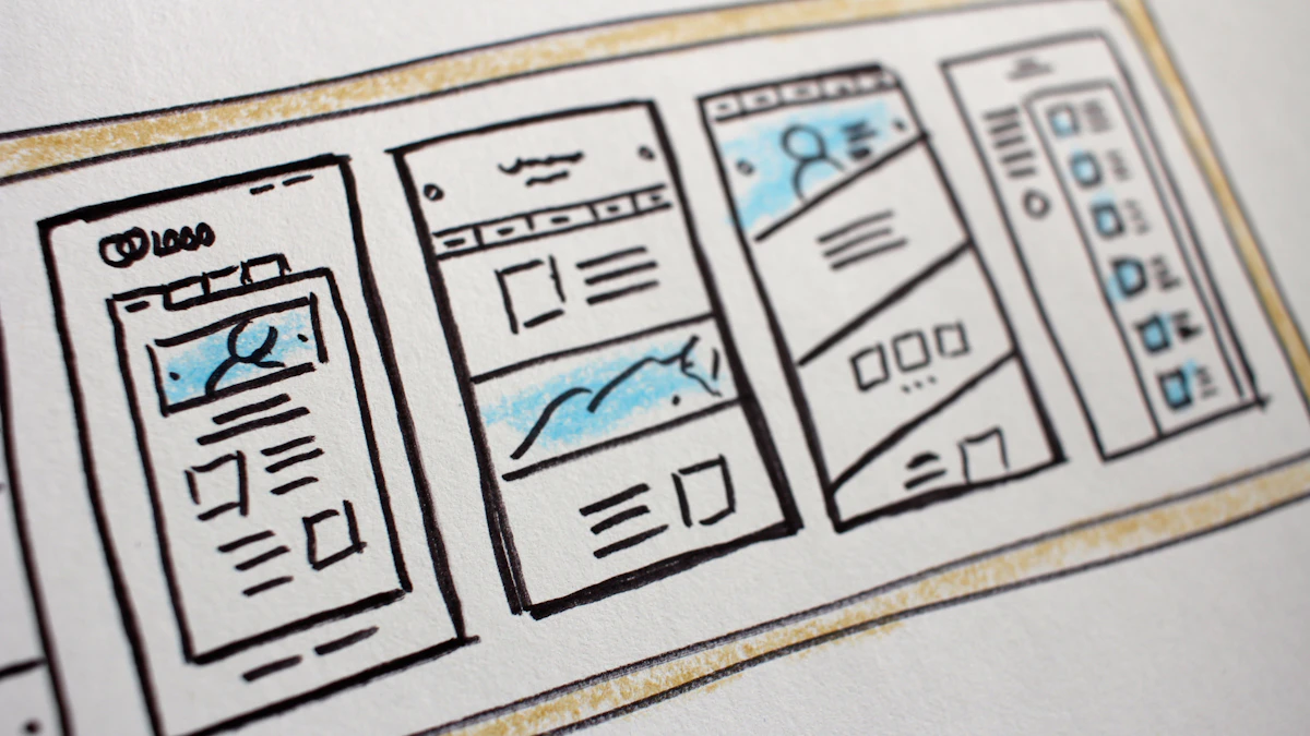 Website redesign wireframes and mobile page layouts planned before development
