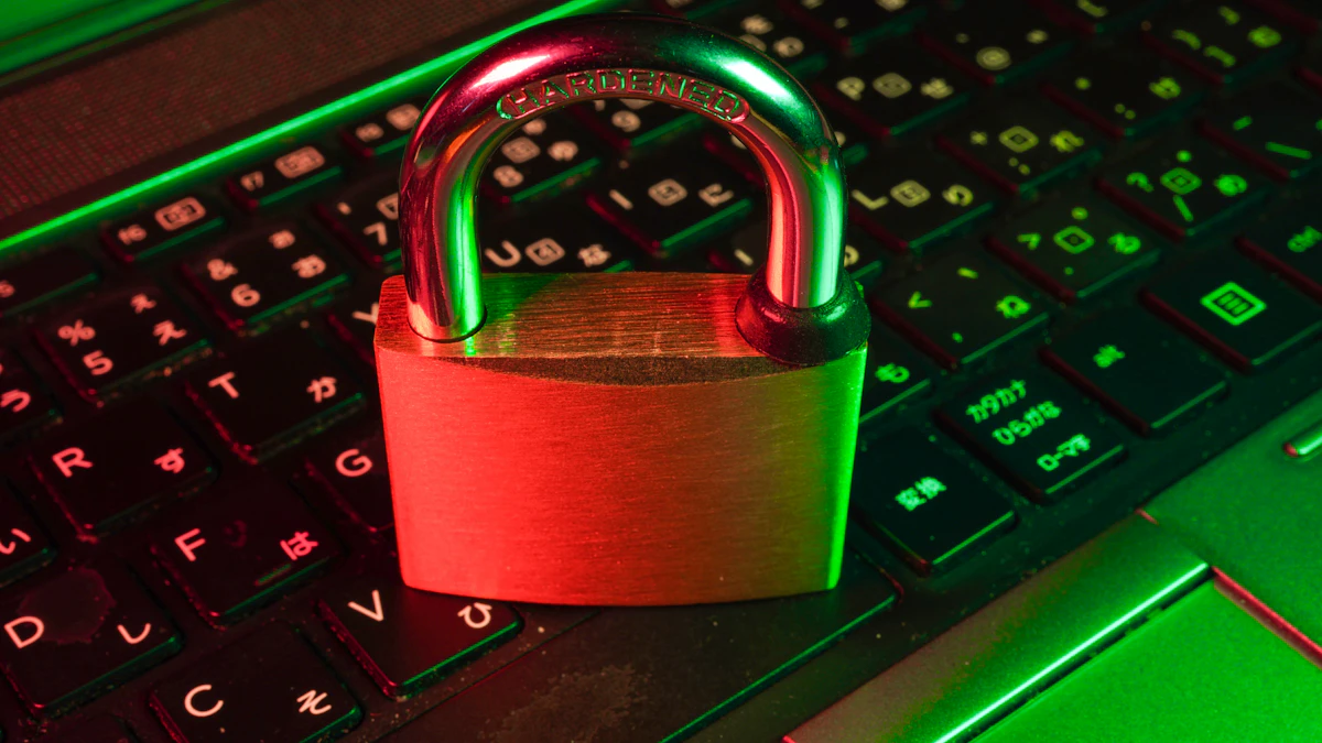 Padlock on a laptop keyboard representing WordPress website security